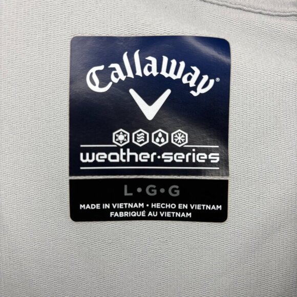 CALLAWAY Weather Series Men 1/4 Zip L Gray Yellow Long Sleeve Performance - Picture 5 of 5